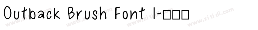 Outback Brush Font I字体转换